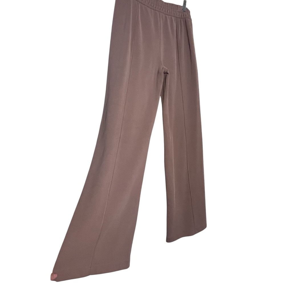 Wide Leg Ribbed Drawstring Pants in Taupe Inseam 34 - Picture 3 of 15